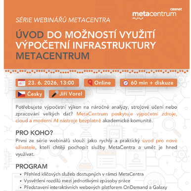 MetaCentrum Launches a New Series of Online Webinars for Researchers